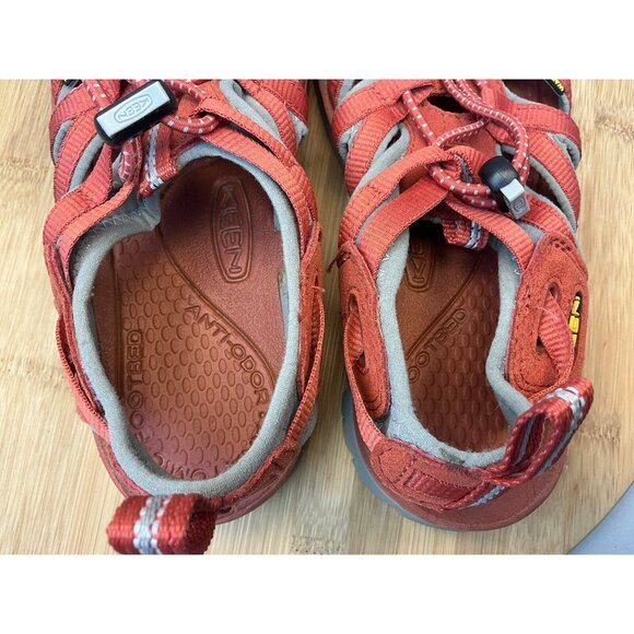 Keen Whisper Sandals Size 6.5 Orange Adjustable Fit Waterproof Sport Hiking - Picture 6 of 8